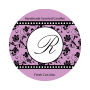 Custom Floral Pearls Circle Food & Craft Label